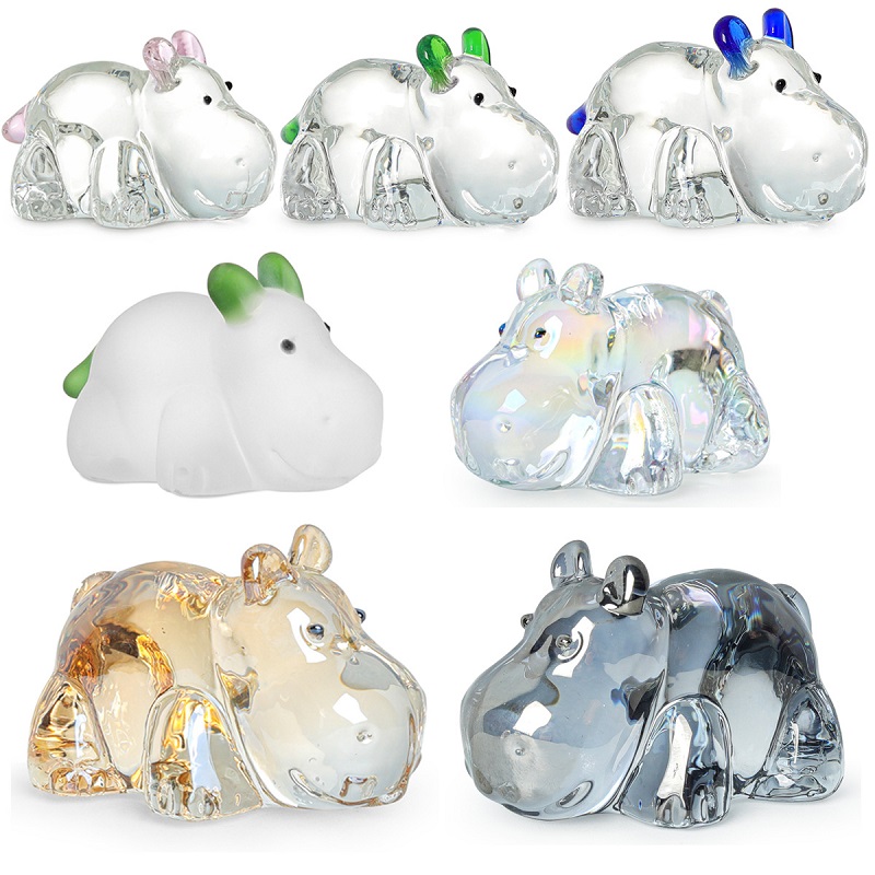 Paper Weight Crystal - 1 Buah Patung Kuda Nil Kristal