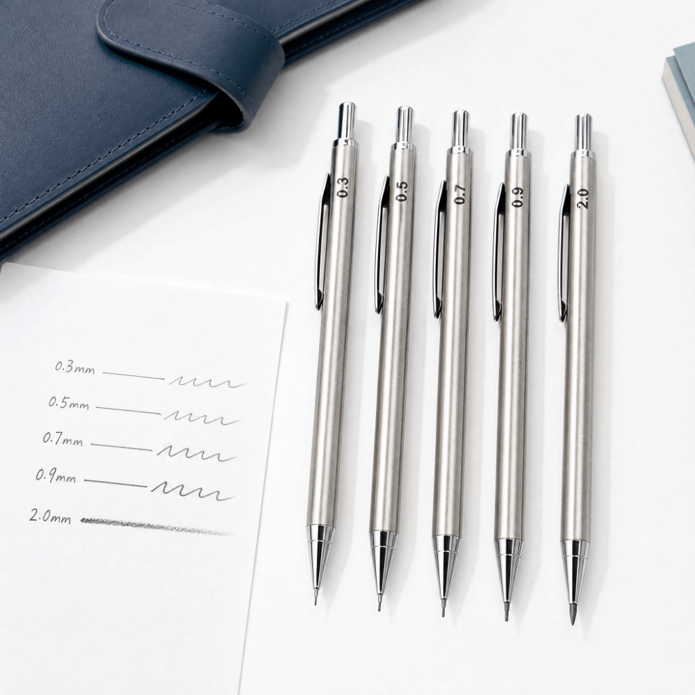 Pensil Mekanik Full Metal 2B 0 - Mechanical Pencil 0.3 ulasan dan harga