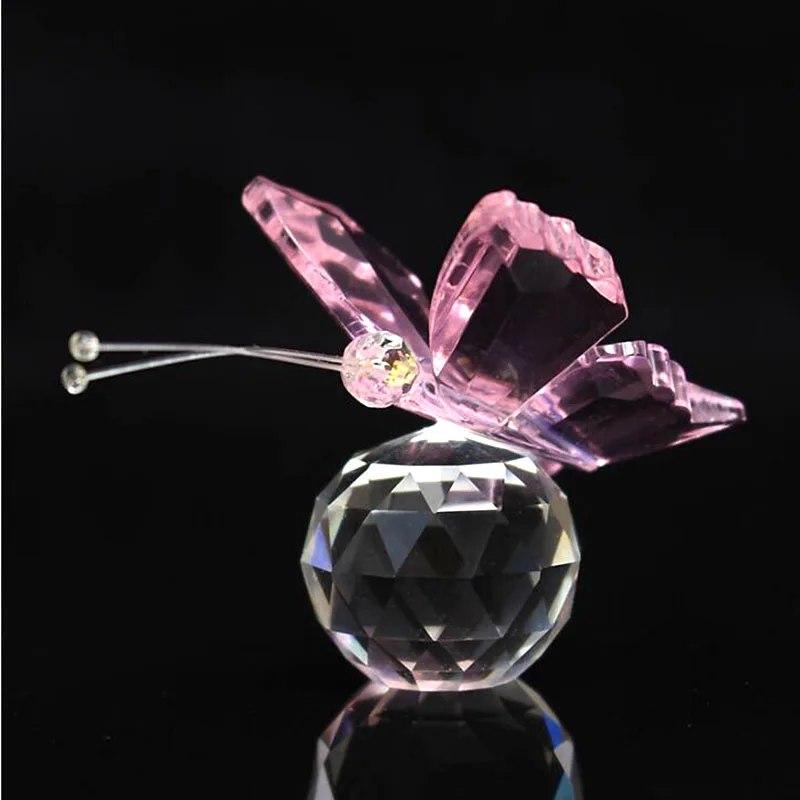 6 Warna Figurin Kupu-Kupu Kris - Paper Weight Crystal ulasan dan harga