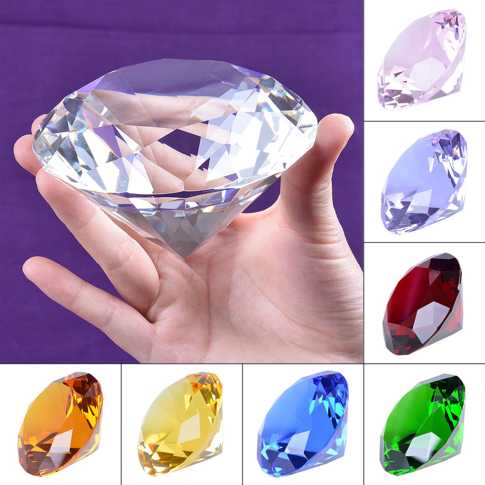 1 buah kristal berlian berbent - Paper Weight Crystal ulasan dan harga
